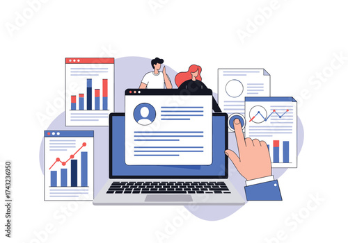 Analyzing business growth with data driven insights and strategic planning.