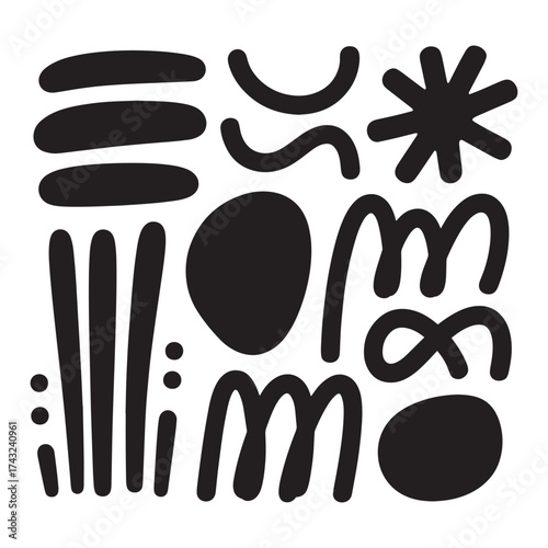 Stylized Black and White Composition
