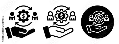 Gig Economy Icon Collection Glyph & Mixed Style