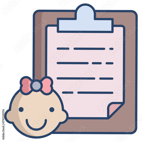 report linear color icon design