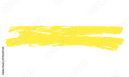 手書きの木炭風あしらい装飾ライン 黄色