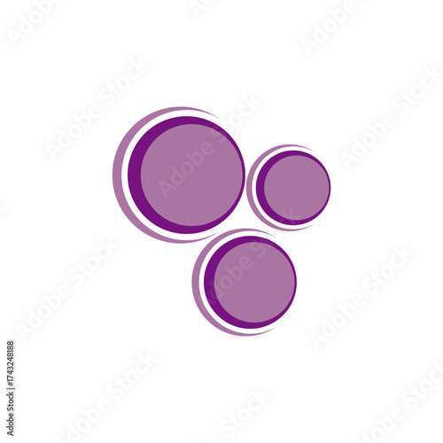 Grapes icon logo vector set.