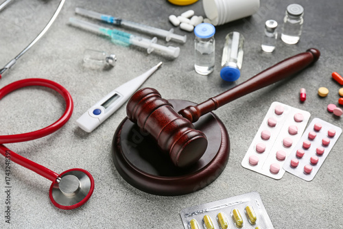 Judge gavel, different medi...