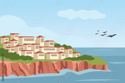 Island Beach House. Italian Seaside Home. Coastal Retreat. Peaceful Summer House. Seaside Summer Residence. 