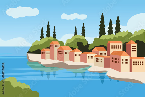 Beach house. Island house. Beautiful scenery. Island seaside home. Beachfront house.