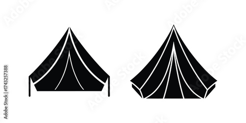 tent silhouette vector illustration