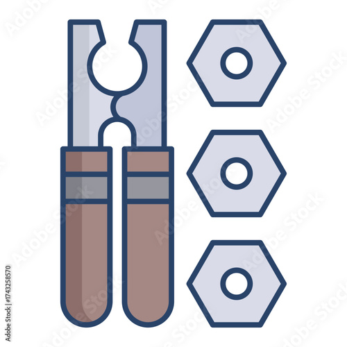jumper cables linear color icon design