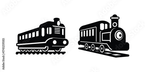 train silhouette vector illustration