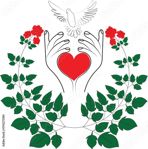  love peace and nature illustration