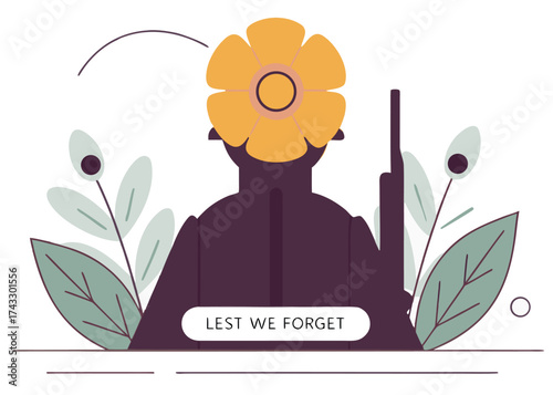 Soldier remembrance poppy floral wreath vector