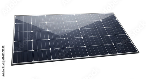 Close up of a single solar panel on a black background