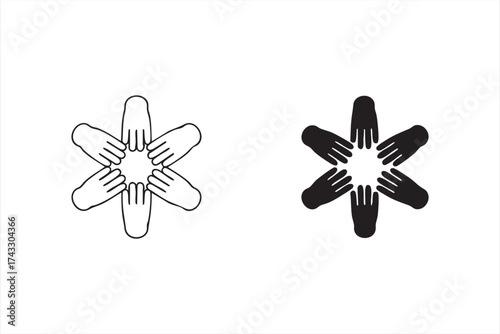 Togetherness and harmony vector illustration symbolizing partnership and trust