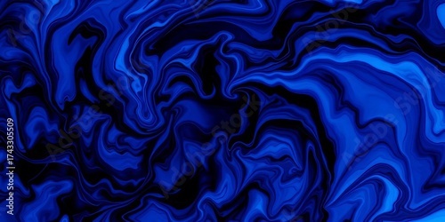 Intricate swirling patterns of deep indigo and cerulean ink, creating a mesmerizing abstract design,  stylish,  contemporary