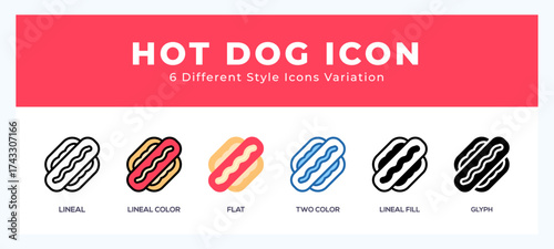 Hot dog icon for websites and apps. vector illustration