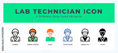 Lab technician symbol. logo. icon vector illustration.
