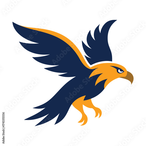 eagle in motion vector