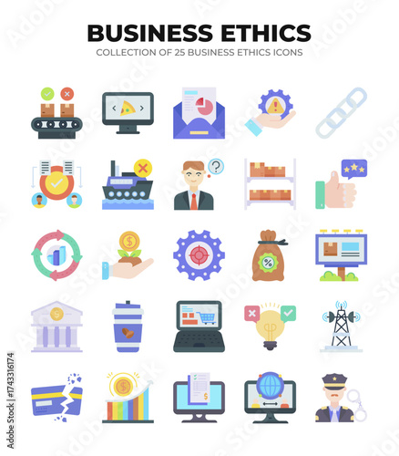 25 Business Ethics Icons. A Comprehensive Guide to Ethical Business Practices