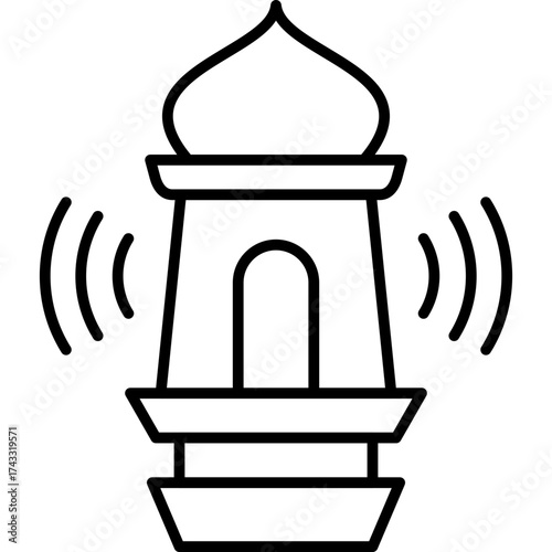 Canvas Print Adhan Icon