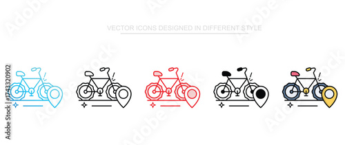 Cycle Location icon design with white background stock illustration