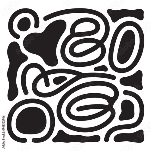 Playful Abstract Hand-Drawn Doodle Art