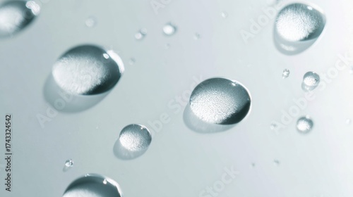 Close-up of water droplets on a reflective surface