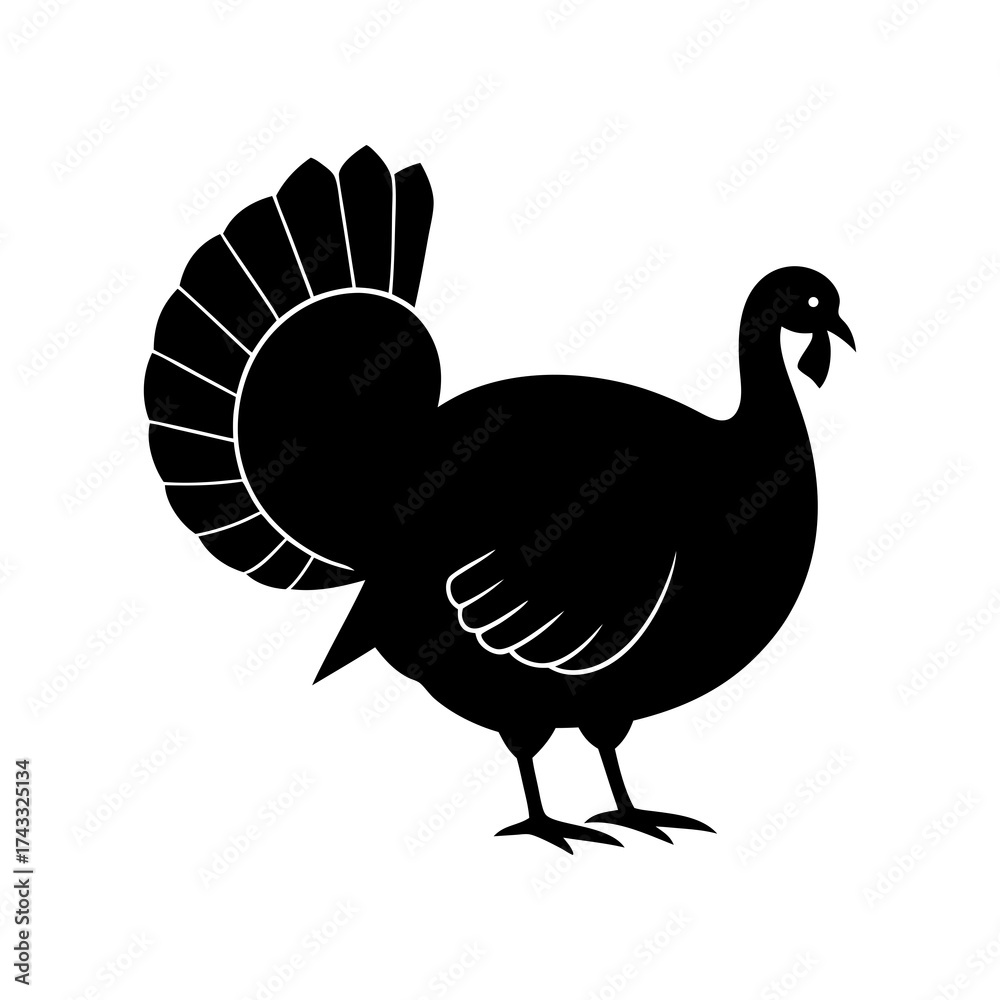 Fototapeta premium create silhouette thanksgiving day turkey 