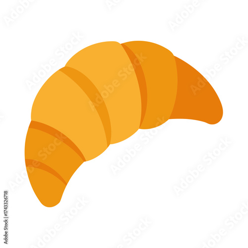 colour style vector art of a croissant
