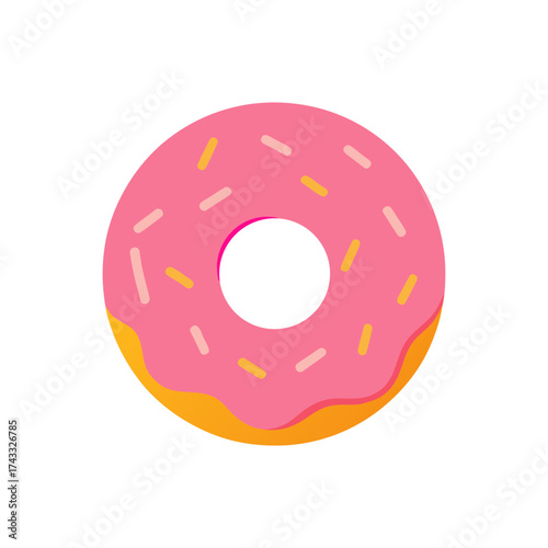 colour style vector art of a croissant