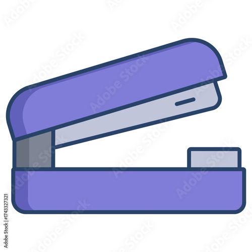 stapler linear color icon design