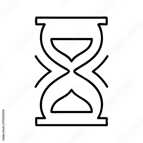 Hourglass icon symbolizing time passage and urgency  