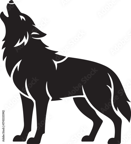 wolf vinyl ready vector illustration