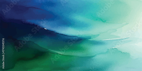 Abstract Emerald Green Texture with Organic Shapes and Dark Gradients for Artistic Backgrounds and Creative Designs