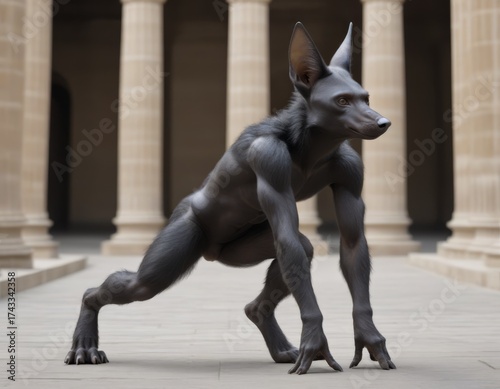 Hybrid animal between jacka...
