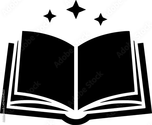 Magic spell book, illustration, vector art