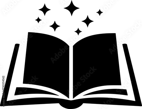 Magic spell book, illustration, vector art