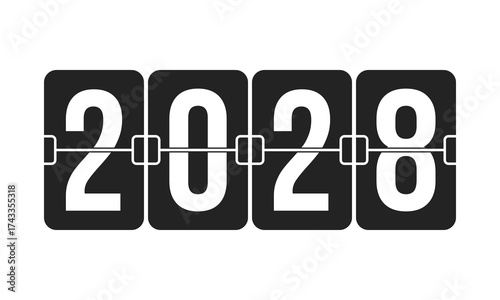2028 score board cards, arrivals departure board numbers, analog mechanical clock style
