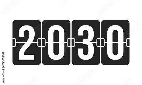 2030 score board cards, arrivals departure board numbers, analog mechanical clock style