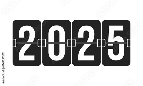 2025 score board cards, arrivals departure board numbers, analog mechanical clock style