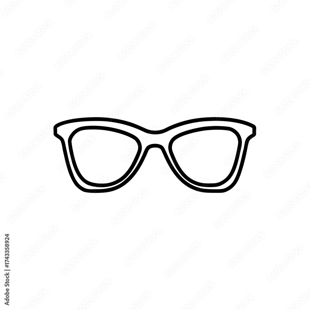 Fototapeta premium reading glasses icon line art vector illustration on transparent background