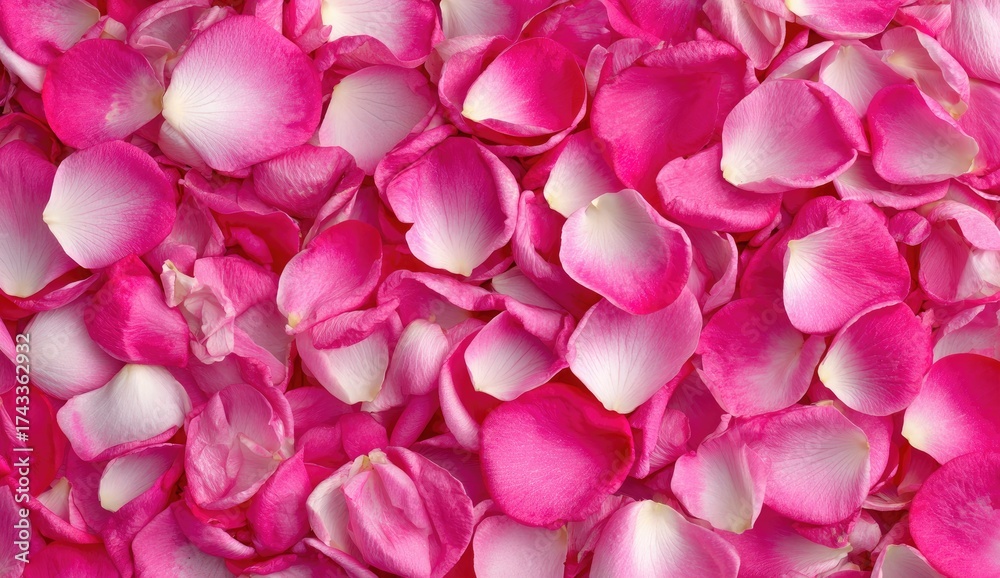 Obraz premium Pink rose petals densely packed