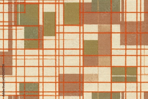 Sophisticated plaid pattern evokes vintage charm and modern design appeal with earthy tones, bringing a sense of warmth and texture to creative projects