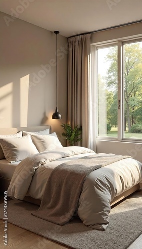 Serene Minimalist Bedroom Calming Design for Healthy Sleep and Wellness
