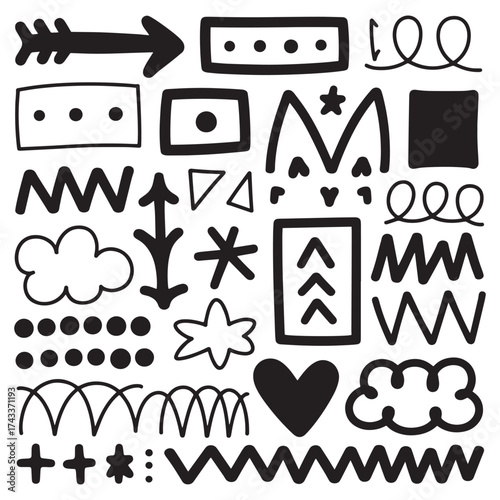 Abstract Black and White Marker Art