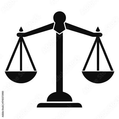 scales of justice and law isolated on a white background