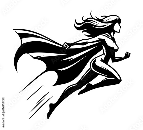 Wallpaper Mural illustration of a female superhero Torontodigital.ca