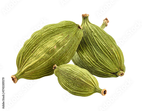 Wallpaper Mural Dried Green Cardamom Pods Isolated on White Background Torontodigital.ca