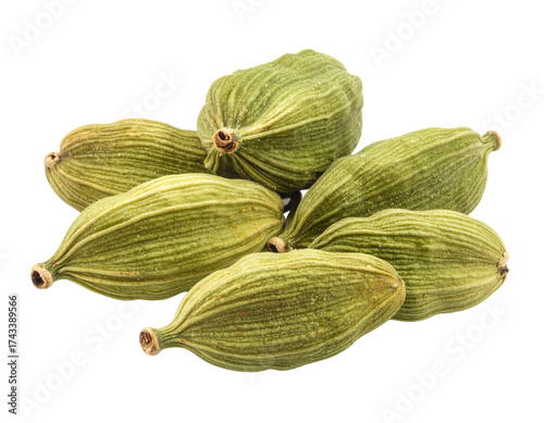 Wallpaper Mural Dried Green Cardamom Pods Isolated on White Background Torontodigital.ca