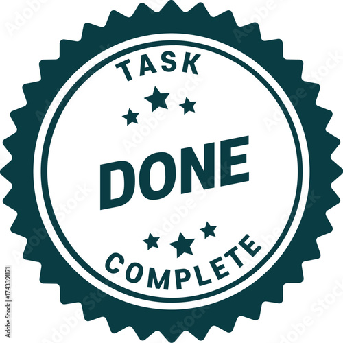 Task Done Complete Seal