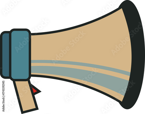 Retro Megaphone Illustration