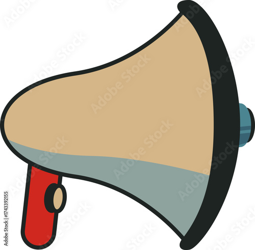Retro Megaphone Illustration